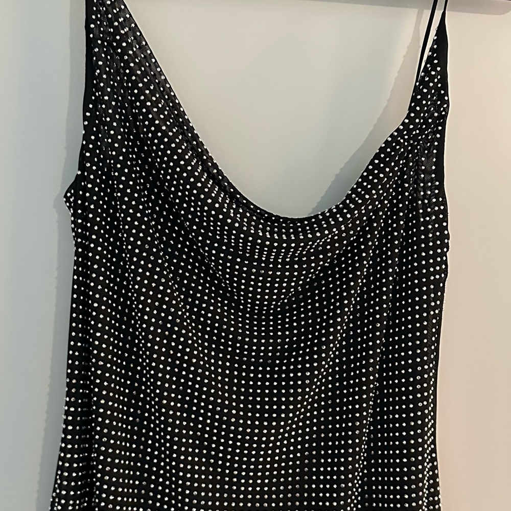 Disco ball Black Mini Dress - L